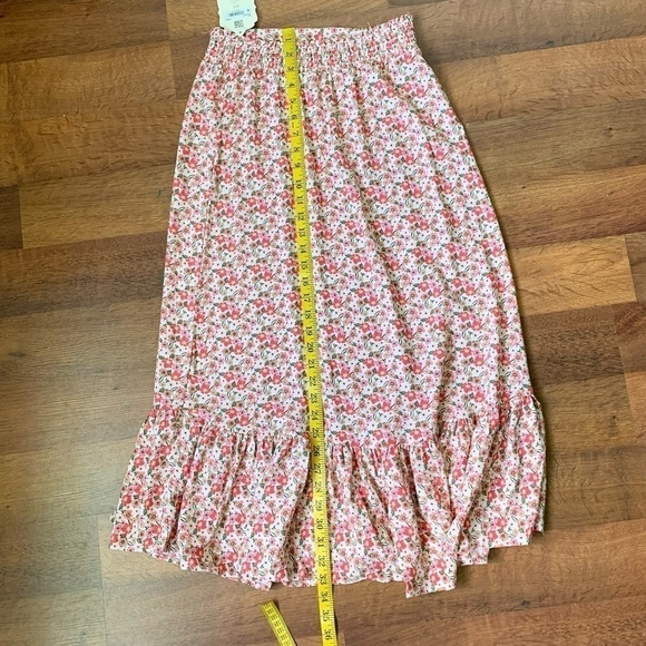 2 PIECE SET ALTR'D STATE Louise Pink Liberty Floral Cropped Top Skirt XS NEW - Picture 10 of 16